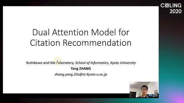Dual Attention Model for Citation Recommendation