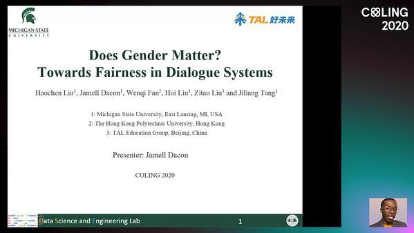 Does Gender Matter? Towards Fairness in Dialogue Systems