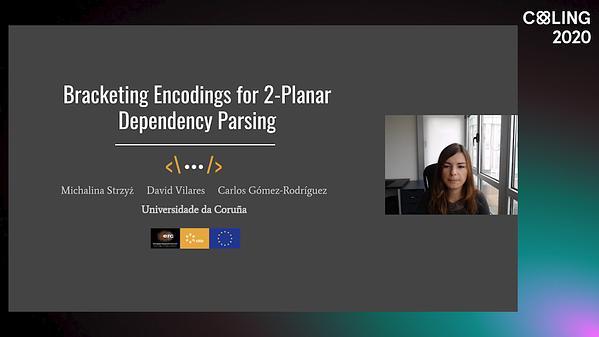Bracketing Encodings for 2-Planar Dependency Parsing