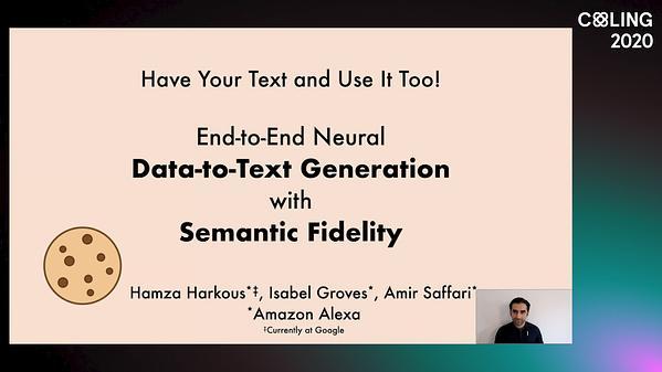 Have Your Text and Use It Too! End-to-End Neural Data-to-Text Generation with Semantic Fidelity