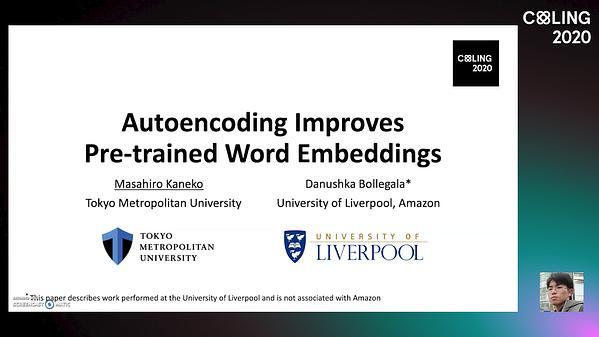 Autoencoding Improves Pre-trained Word Embeddings