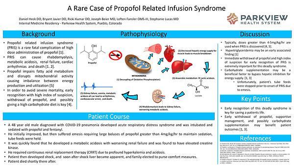 A Rare Case of Propofol Related Infusion Syndrome