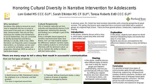Honoring Cultural Diversity in Narrative Intervention for Adolescents