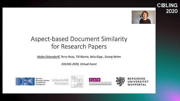 Aspect-based Document Similarity for Research Papers
