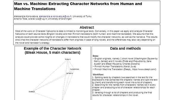 Man vs. Machine: Extracting Character Networks from Human and Machine Translations