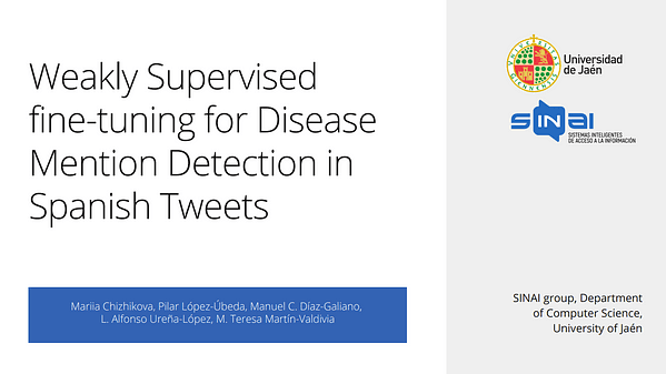 Weakly Supervised fine-tuning for Disease Mention Detection in Spanish Tweets