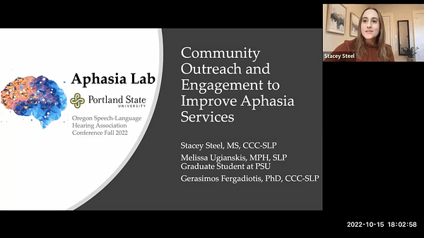 Community Outreach and Engagement to Improve Aphasia Services