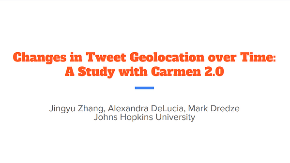 Changes in Tweet Geolocation over Time: A Study with Carmen 2.0