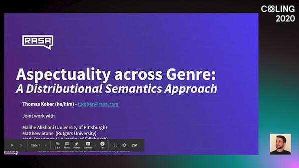 Aspectuality Across Genre: A Distributional Semantics Approach