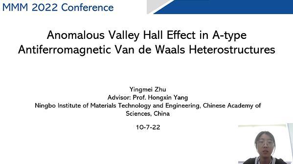 Anomalous Valley Hall Effect in A type Antiferromagnetic Van der Waals Heterostructures