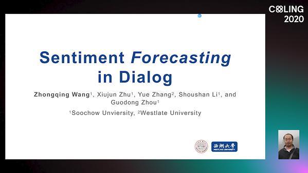 Sentiment Forecasting in Dialog