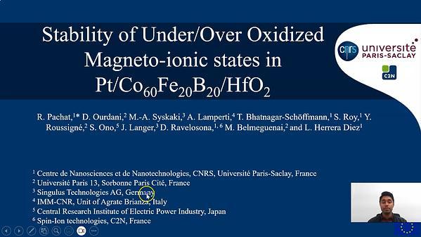 Stability of under/over oxidized magneto ionic states in Pt/Co60Fe20B20/HfO2