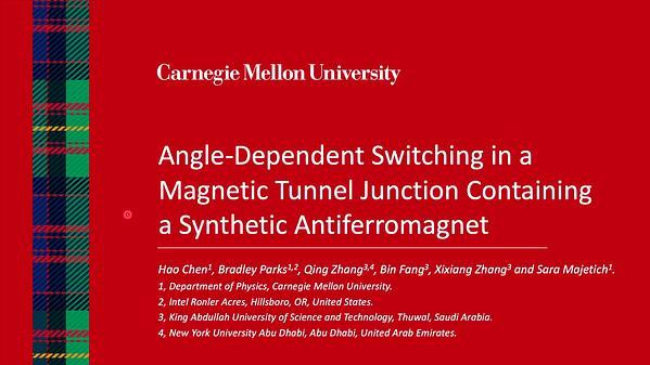 Angle Dependent Switching in a Magnetic Tunnel Junction Containing a Synthetic Antiferromagnet
