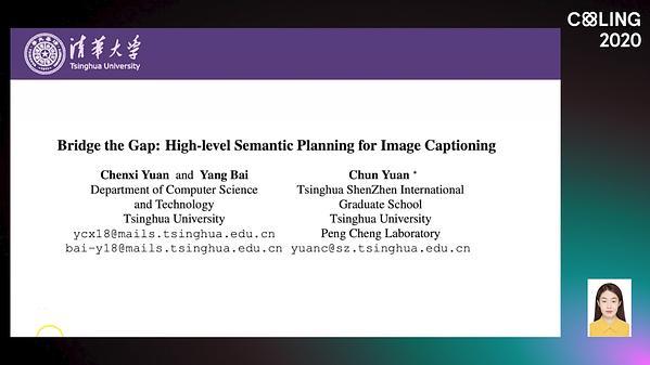 Bridge the Gap: High-level Semantic Planning for Image Captioning