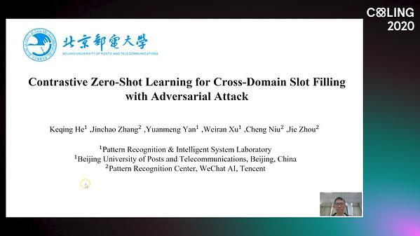 Contrastive Zero-Shot Learning for Cross-Domain Slot Filling with Adversarial Attack