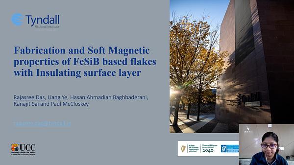 Fabrication and soft magnetic properties of FeSiB based flakes with insulating surface layer