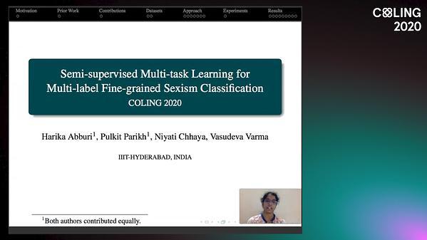 Semi-supervised Multi-task Learning for Multi-label Fine-grained Sexism Classification