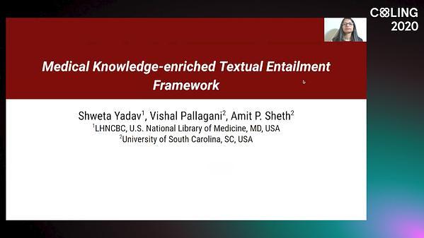 Medical Knowledge-enriched Textual Entailment Framework