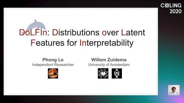 DoLFIn: Distributions over Latent Features for Interpretability