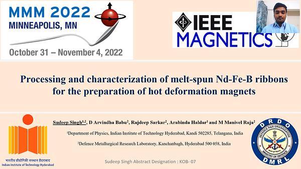Processing and characterization of melt spun Nd