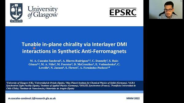 Tunable in plane chirality via Interlayer DMI interactions in Synthetic Anti