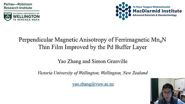 Perpendicular Magnetic Anisotropy of Ferrimagnetic Mn4N Thin Film Improved by the Pd Buffer Layer