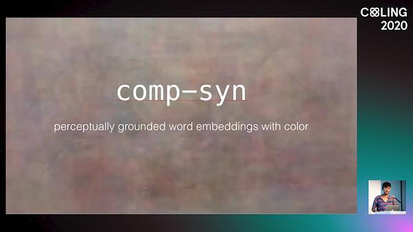 comp-syn: Perceptually Grounded Word Embeddings with Color