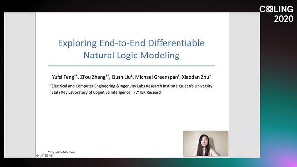 Exploring End-to-End Differentiable Natural Logic Modeling