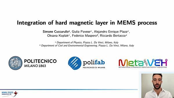 Integration of hard magnetic layer in MEMS process