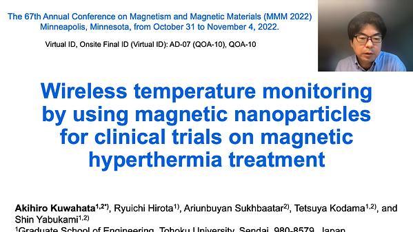 Wireless temperature monitoring by using magnetic nanoparticles for clinical trials on magnetic hyperthermia treatment