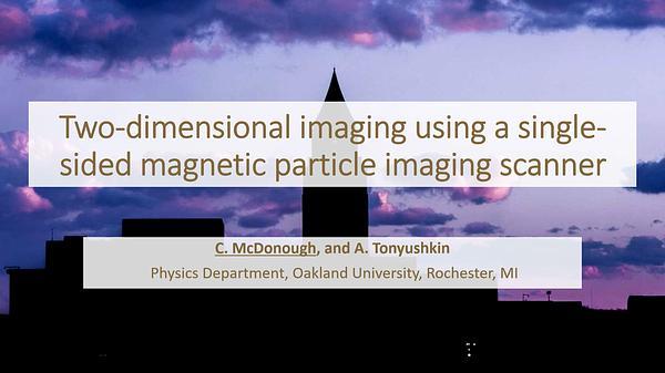 Two Dimensional Imaging Using a Single Sided Field Free Line Magnetic Particle Imaging Scanner