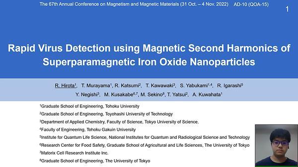 Rapid Virus Detection using Magnetic Second Harmonics of Superparamagnetic Iron Oxide Nanoparticles