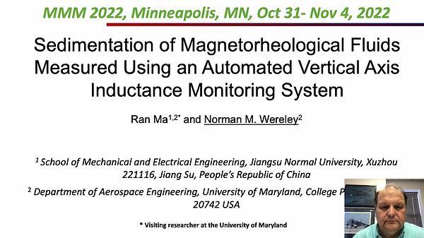 Sedimentation of Magnetorheological Fluids Measured Using a Automated Vertical Axis Inductance Monitoring System