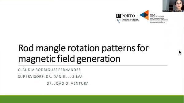 Rod mangle rotation patterns for magnetic field generation