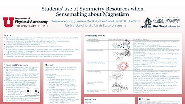 Students’ use of symmetry resources when sensemaking about magnetism