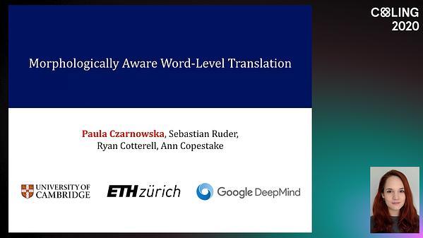 Morphologically Aware Word-Level Translation