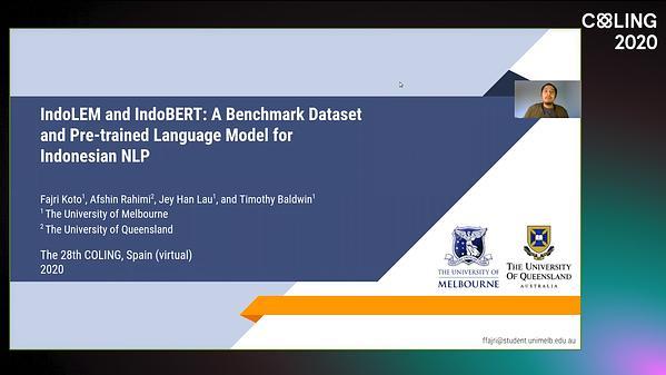 IndoLEM and IndoBERT: A Benchmark Dataset and Pre-trained Language Model for Indonesian NLP