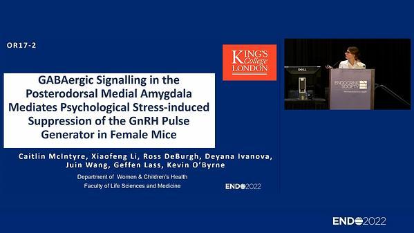 GABAergic Signalling in the Posterodorsal Medial Amygdala Mediates Psychological Stress-induced Suppression of the GnRH Pulse Generator in Female Mice
