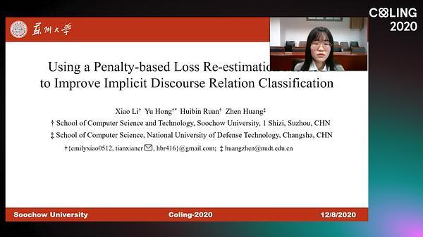 Using a Penalty-based Loss Re-estimation Method to Improve Implicit Discourse Relation Classification