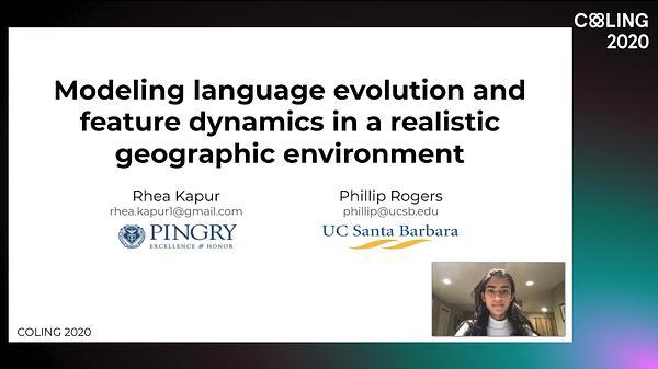 Modeling language evolution and feature dynamics in a realistic geographic environment