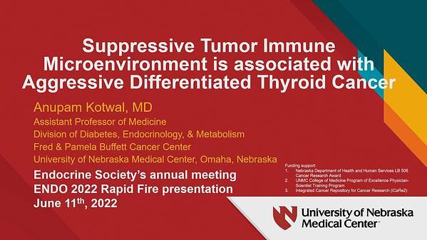 Suppressive Tumor Immune Microenvironment is Associated with Aggressive Differentiated Thyroid Cancer
