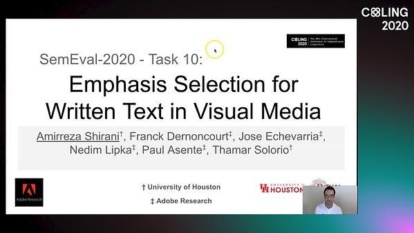 Emphasis Selection for Written Text in Visual Media