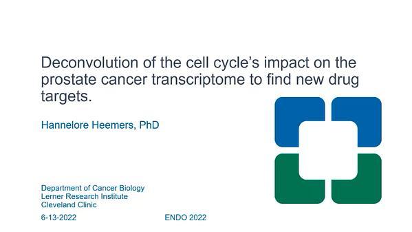 Digging Deeper: Use of Omics to Improve Therapy - Deconvolution of the cell cycle’s impact on the prostate cancer transcriptome to find new drug targets