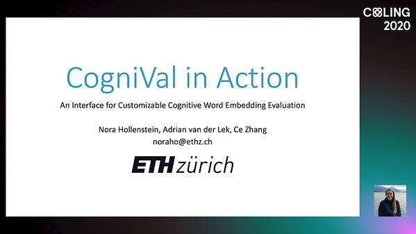 CogniVal in Action: An Interface for Customizable Cognitive Word Embedding Evaluation