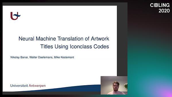 Neural Machine Translation of Artwork Titles Using Iconclass Codes