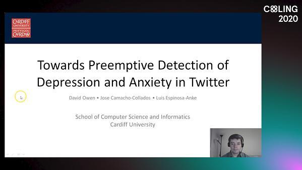 Towards Preemptive Detection of Depression and Anxiety in Twitter