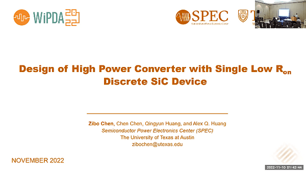 Design of High Power Converter with Single Low Ron Discrete SiC Device