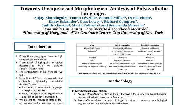 Towards Unsupervised Morphological Analysis of Polysynthetic Languages