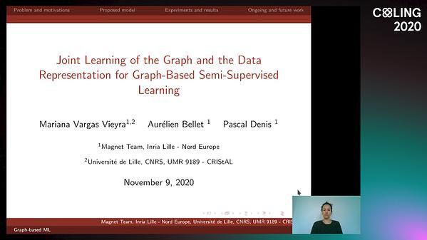 Joint Learning of the Graph and the Data Representation for Graph-Based Semi-Supervised Learning