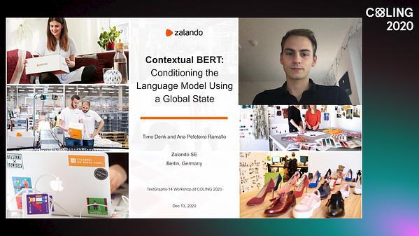 Contextual BERT: Conditioning the Language Model Using a Global State
